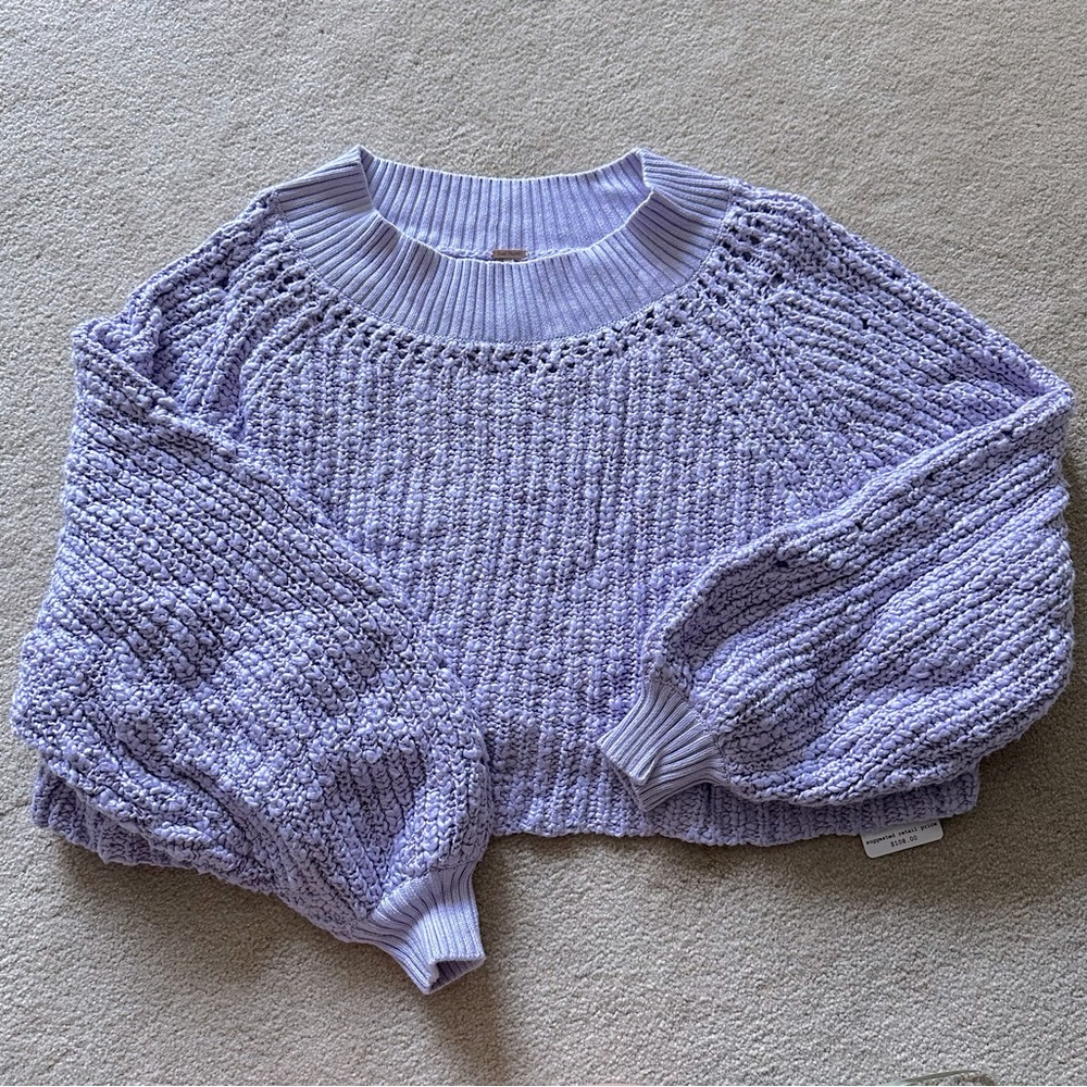 *NEW* NWT Free People Oversized Lavender Sweater - XS